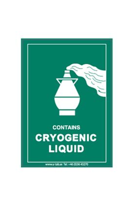 Hanteringsetikett Cryogenic Liquid 10 x 10 cm